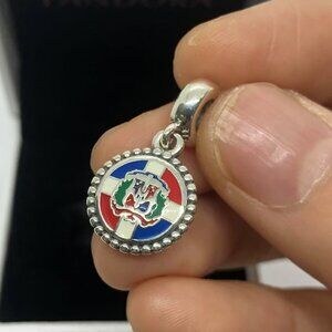 ✨🔥Pandora Dominican Republic Flag Charm  S925 Silver with box
